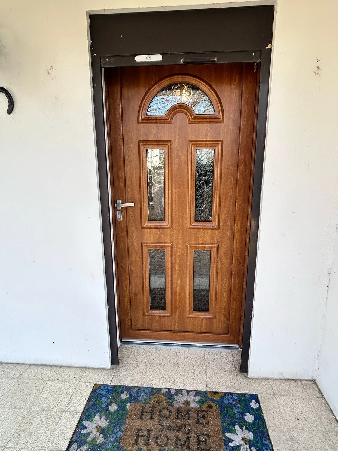Porte Entree 91 Noire Vitrages Verticaux